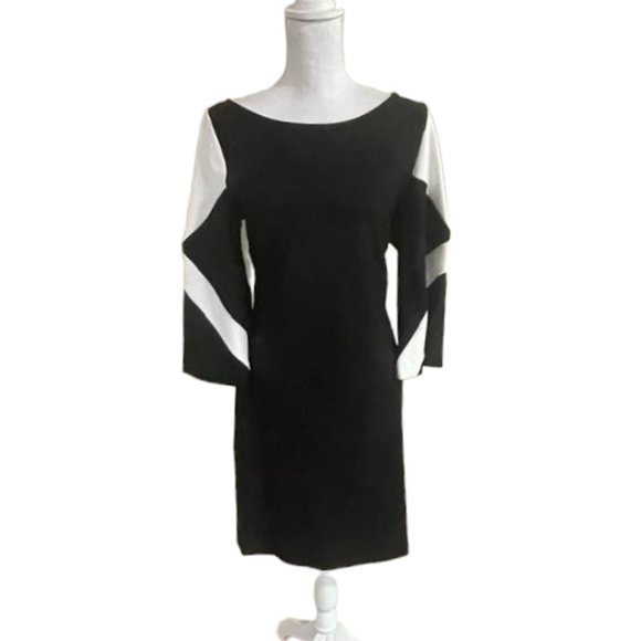 Boston Proper Travel Collection Color Block Flare Sleeves Career Midi Dr… - Picture 15 of 15